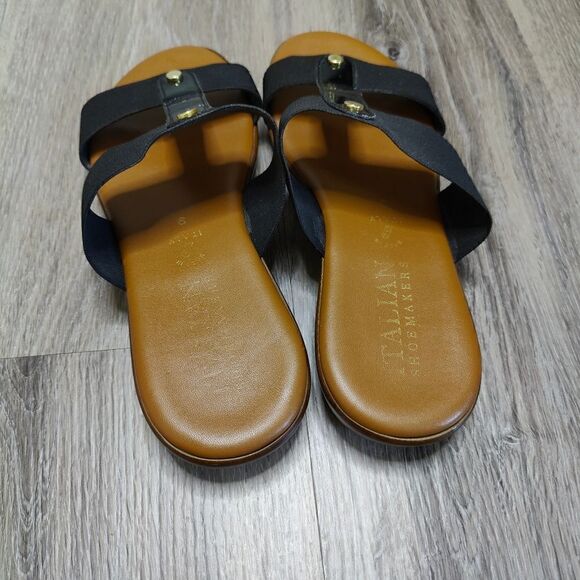 Italian Shoe Maker Slip On Stretch Band Sandals - Picture 4 of 13